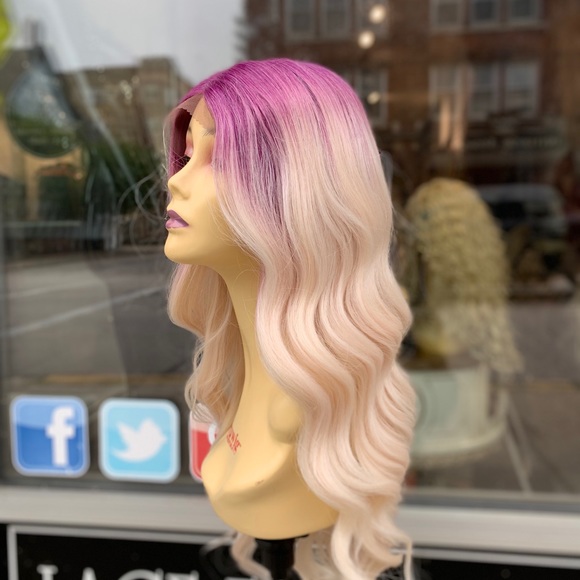 Purple ombré swisslace Lacefront wig 2020 main image 4